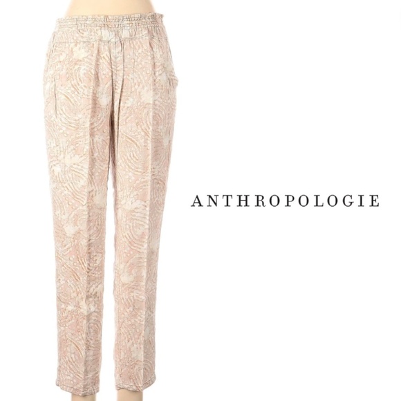 Anthropologie HEI HEI Bohemian Cream Lightweight Jogger Pants - Size S - Picture 1 of 11